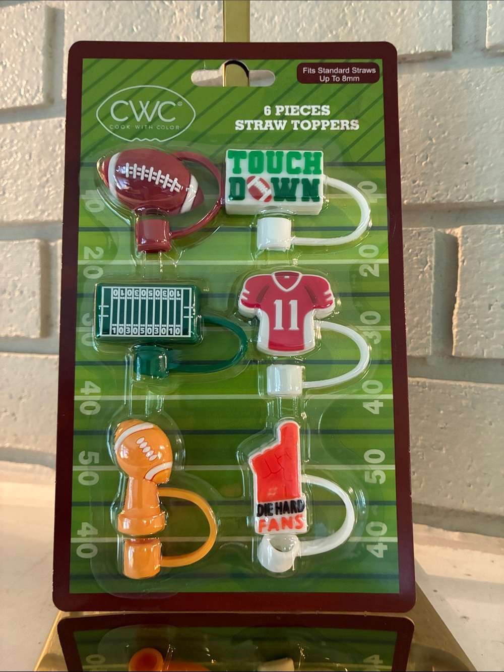 CWC Football Straw Toppers